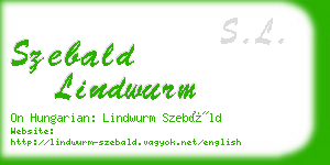 szebald lindwurm business card